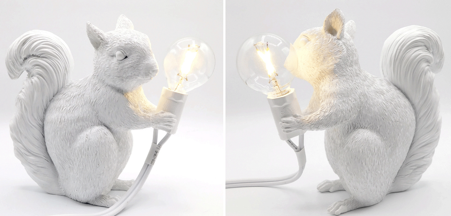 Настольная лампа белка White Squirrel Lamp - Loft-Concept в Орле