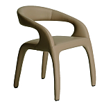 Стул обеденный бежевый из экокожи Unique Futuristic Chair варинант исполнения - 1 | Loft Concept в Орле