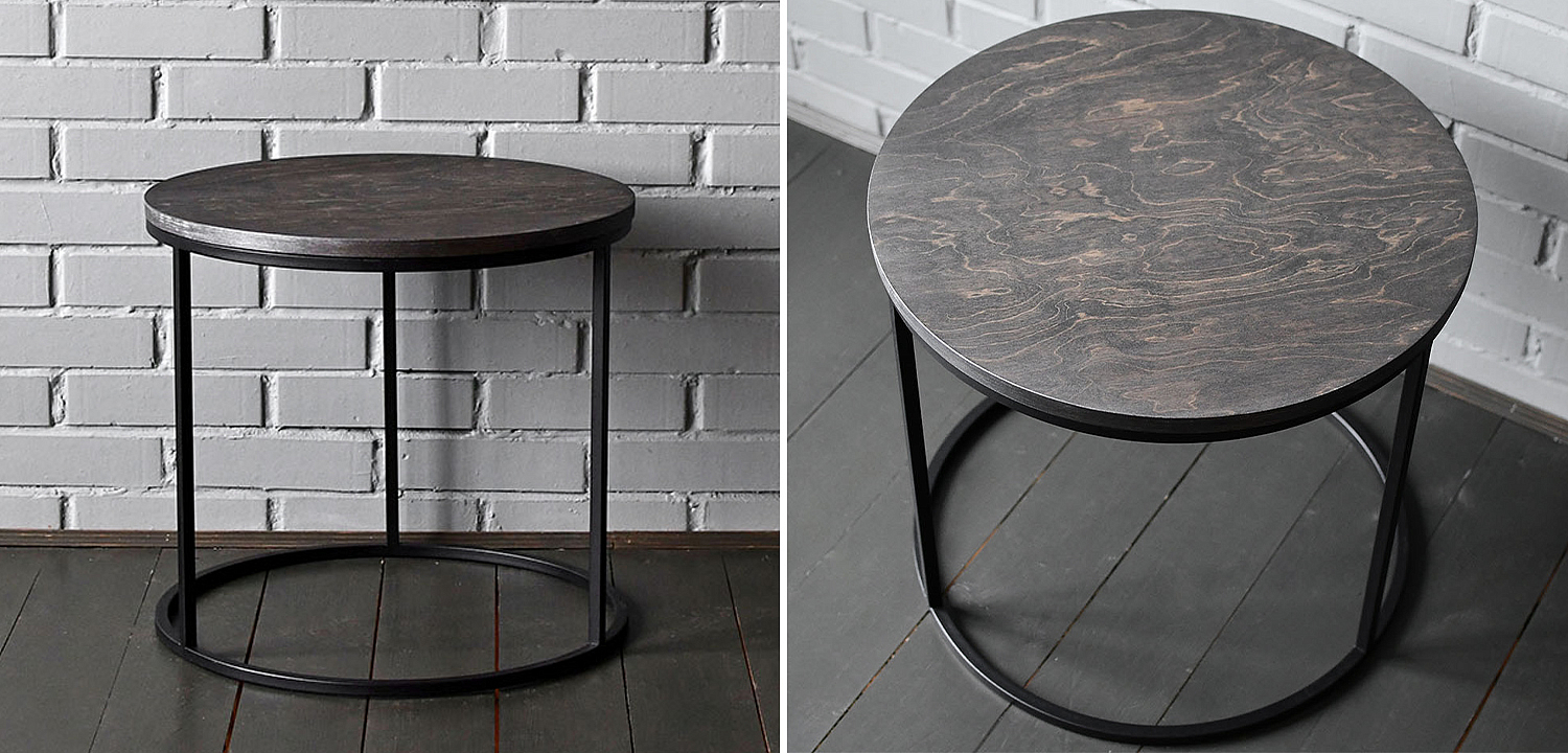 Кофейный стол Reyes Industrial Metal Rust Coffee Table Кофейный стол Reyes Industrial Metal Rust Coffee Table - Loft-Concept в Орле