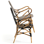 Кресло плетеное из ротанга Ronald Black White Rattan Chair варинант исполнения - 6 | Loft Concept в Орле