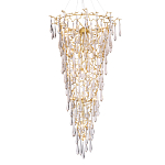 Люстра подвесная в форме перевернутой пирамиды с металлическими ветвями и прозрачными стеклянными подвесками Droplet Chandelier варинант исполнения - 1 | Loft Concept в Орле