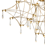 Потолочный светильник с тонкой металлической конструкцией цвета золото Quasar варинант исполнения - 3 | Loft Concept в Орле