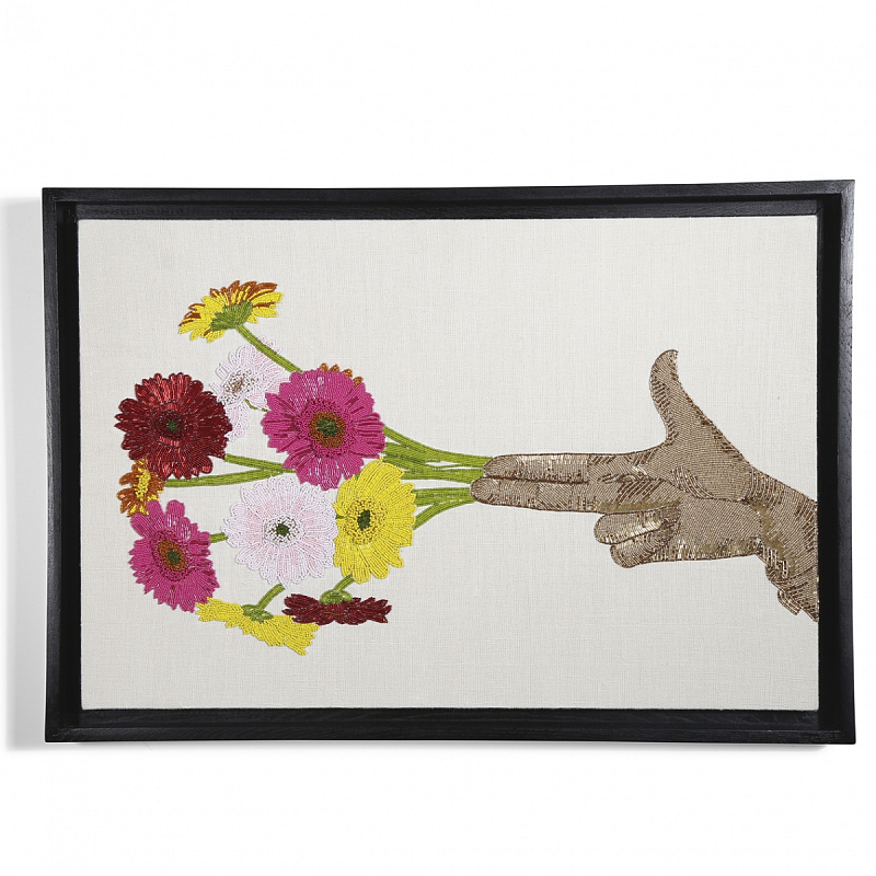 Панно Jonathan Adler FLOWER BEADED WALL ART Мульти Панно Jonathan Adler FLOWER BEADED WALL ART Мульти в Орле | Loft Concept