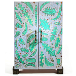 Премиальный Шкаф Defoliation двухстворчатый роспись зеленые листья  варинант исполнения - 2 | Loft Concept в Орле