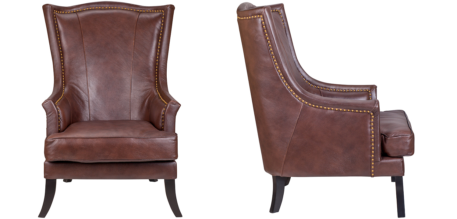 Кресло Gregoir Armchair light натуральная кожа Кресло Gregoir Armchair light натуральная кожа - Loft-Concept в Орле
