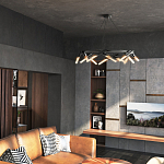 Люстра круглая с трубчатыми лампочками Vanguard Circle варинант исполнения - 4 | Loft Concept в Орле