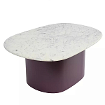 Журнальный столик овальный с мраморной столешницей Decor Showcase варинант исполнения - 1 | Loft Concept в Орле