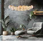 Люстра подвесная круглая с сферическими плафонами из натурального камня Glowing Spheres варинант исполнения - 8 | Loft Concept в Орле