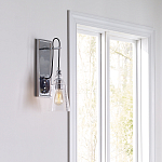 Бра с плафоном в форме колокола из прозрачного стекла с пузырьками Feiss варинант исполнения - 7 | Loft Concept в Орле