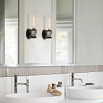 Бра для ванных комнат с прозрачным стеклянным плафоном в форме цилиндра Hinkley варинант исполнения - 8 | Loft Concept в Орле