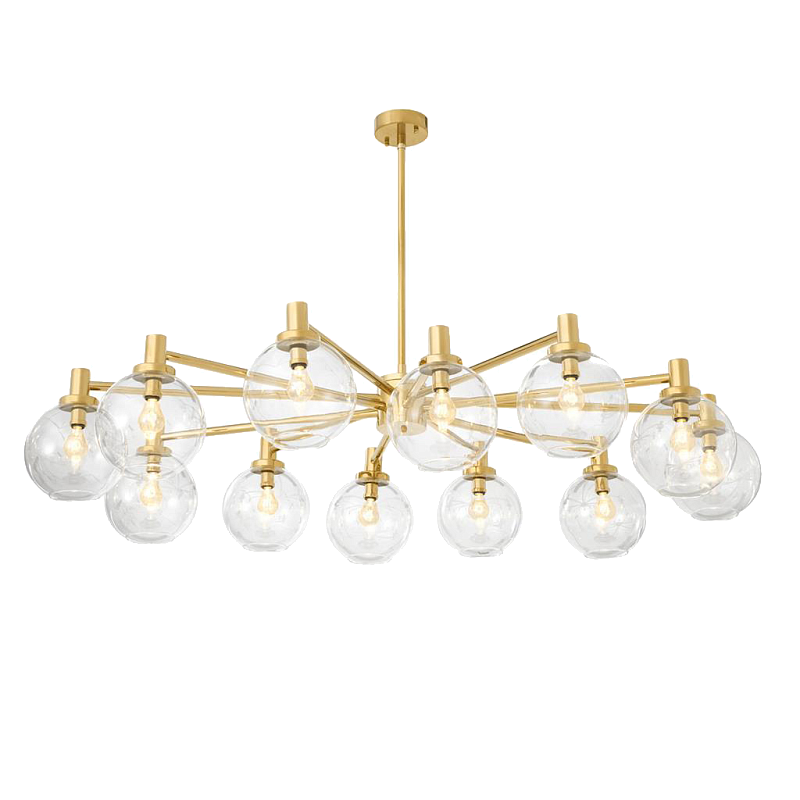 Люстра Chandelier Selva Золотой Прозрачное Стекло Люстра Chandelier Selva Золотой Прозрачное Стекло в Орле | Loft Concept