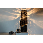 Напольная лампа черная с текстильными элементами "ЯРВИ" варинант исполнения - 1 | Loft Concept в Орле