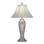 Настольная лампа с белым тканевым абажуром в форме колокола Stiffel варинант исполнения - 2 | Loft Concept в Орле