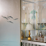 Обои ручная роспись Jakuchu Original colourway on Tarnished Silver gilded paper варинант исполнения - 3 | Loft Concept в Орле