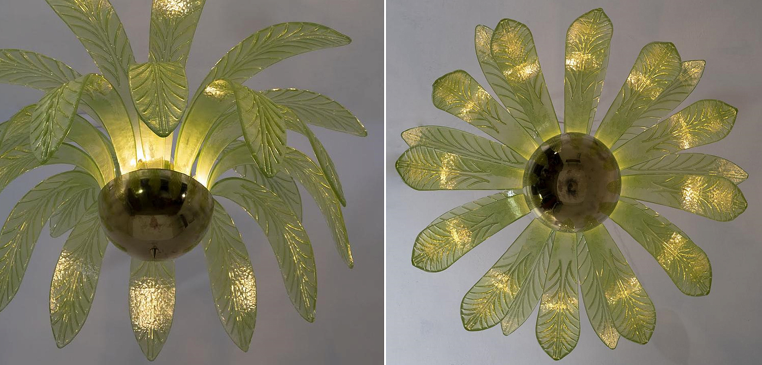 Люстра Дизайнерская Листья Пальмы Modern Chandelier with Palm Leaves Люстра Дизайнерская Листья Пальмы Modern Chandelier with Palm Leaves - Loft-Concept в Орле