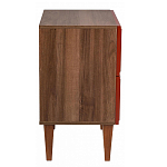 Тумба прикроватная красная из массива бука с 2-мя ящиками Wenge Light варинант исполнения - 2 | Loft Concept в Орле