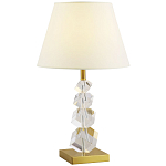 Настольная лампа с абажуром и основанием из хрусталя Neri Crystal Cubes Brass Table Lamp варинант исполнения - 1 | Loft Concept в Орле