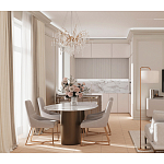 Торшер с белым тканевым абажуром на мраморном основании Cconcise варинант исполнения - 3 | Loft Concept в Орле