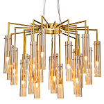 Люстра со стеклянными цилиндрическими плафонами Luminous Cylinders Amber варинант исполнения - 3 | Loft Concept в Орле