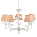 Люстра с белым каркасом и тканевыми абажурами Natural Stems варинант исполнения - 1 | Loft Concept в Орле
