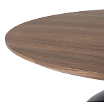 Столик журнальный с круглой деревянной столешницей на черном фактурном основании Bourgeon варинант исполнения - 1 | Loft Concept в Орле