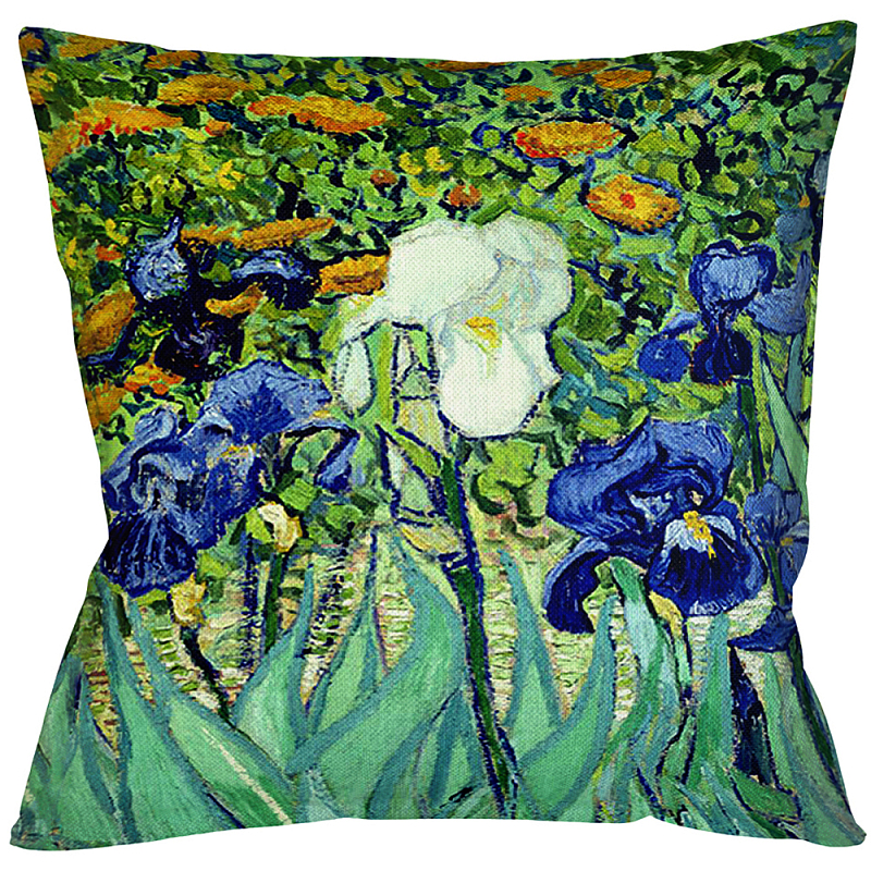 Подушка декоративная с цветочным принтом Flowers in Impressionism Мульти Бежевый Подушка декоративная с цветочным принтом Flowers in Impressionism Мульти Бежевый в Орле | Loft Concept
