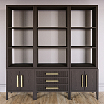 Модульный стеллаж Primo из трех составных элементов Темный орех варинант исполнения - 2 | Loft Concept в Орле