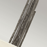 Люстра подвесная с широким белым текстильным абажуром и вертикальными декоративными элементами Hinkley варинант исполнения - 9 | Loft Concept в Орле