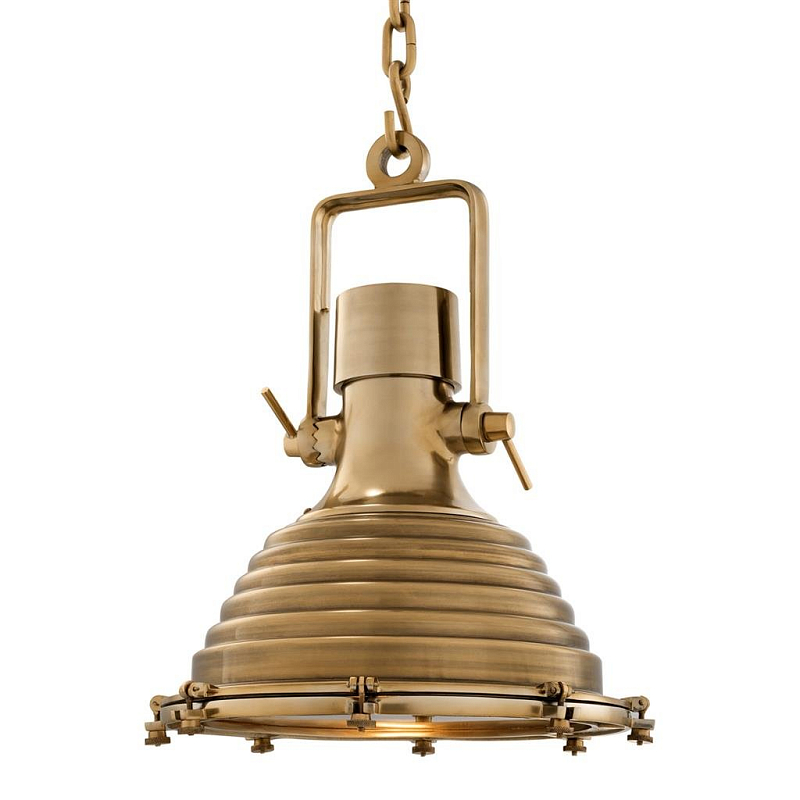 Люстра Lamp Maritime Brass Латунь Античная полированная Прозрачное Стекло в Орле | Loft Concept 