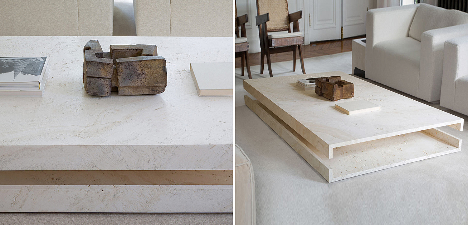 Кофейный стол Allen Travertine Coffee Table Кофейный стол Allen Travertine Coffee Table - Loft-Concept в Орле