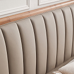 Кровать двуспальная с мягким изголовьем Moon Walnut Bed варинант исполнения - 8 | Loft Concept в Орле