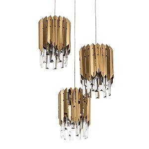 Тройной подвесной светильник Iroh Future на круглой планке