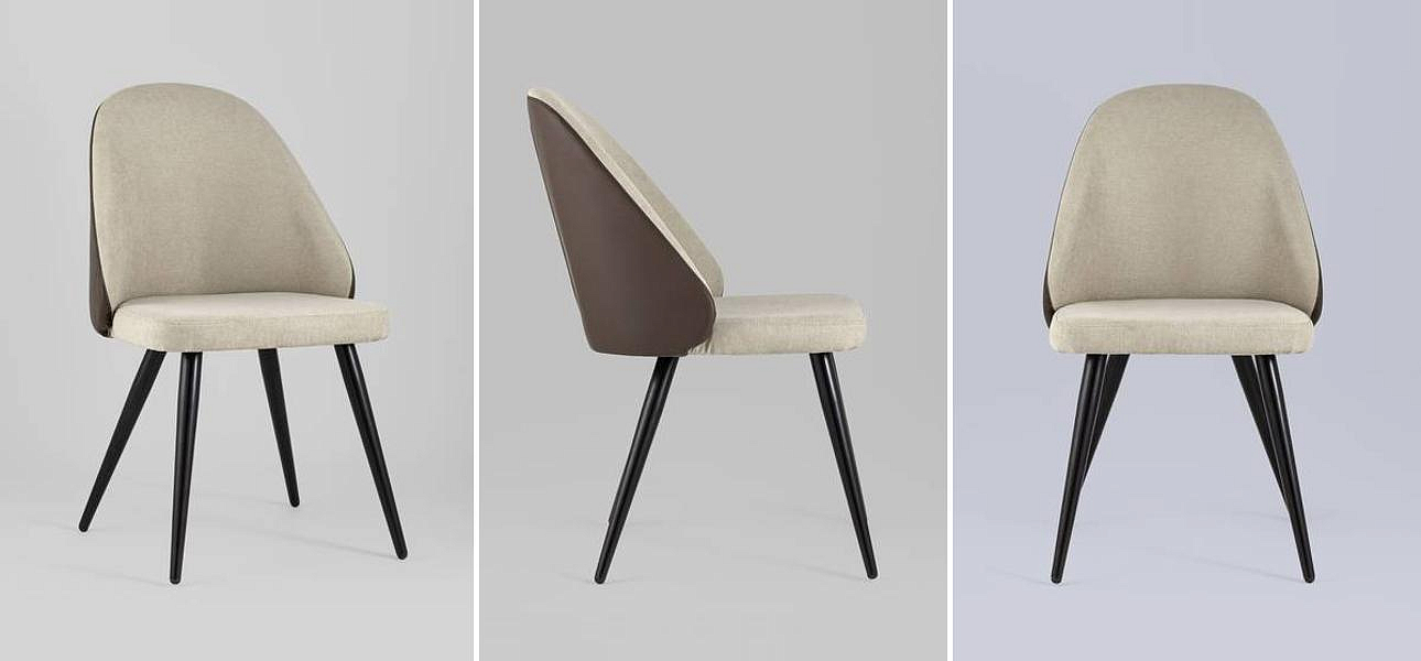 Стул Miruna Fabric and Leather Chair Стул Miruna Fabric and Leather Chair - Loft-Concept в Орле