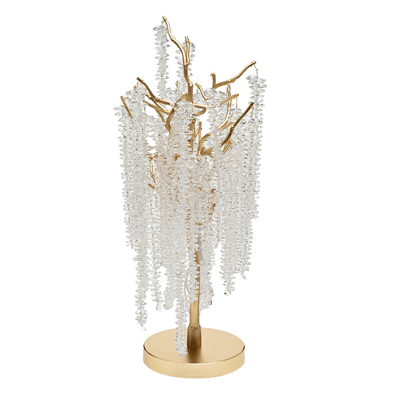 Лампа настольная со стеклянными подвесами цвет золото Light FAIRYTREE Золотой Прозрачный в Орле | Loft Concept 