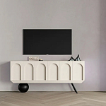 Дизайнерский комод с фактурным фасадом и чёрной ножкой в форме шара Samanta варинант исполнения - 3 | Loft Concept в Орле