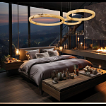 Люстра с 3-мя кольцами из натурального камня Minerals of Light варинант исполнения - 4 | Loft Concept в Орле