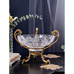 Чаша из прозрачного рельефного стекла на бронзовой подставке Eden Garden варинант исполнения - 4 | Loft Concept в Орле