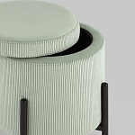 Светло-зеленый пуф на черных ножках SANJAY варинант исполнения - 3 | Loft Concept в Орле