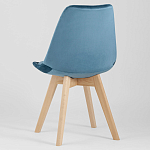 Стул с мягким велюровым сиденьем Arvika Blue варинант исполнения - 5 | Loft Concept в Орле