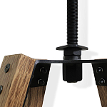 Барный стул со спинкой и металлической подставкой на 4-х деревянных ножках Зеленый Велюр Vendramin Chair варинант исполнения - 6 | Loft Concept в Орле