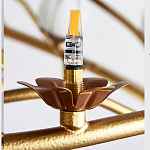 Люстра круглая с ветвистым каркасом и плафонами в виде лотосов Chandelier Lotus варинант исполнения - 2 | Loft Concept в Орле