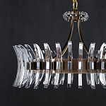 Люстра круглая с прозрачными элементами в форме полумесяца Crescent варинант исполнения - 3 | Loft Concept в Орле