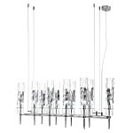 Люстра подвесная прямоугольная с 10-ю цилиндрическими плафонами LIAISON варинант исполнения - 4 | Loft Concept в Орле