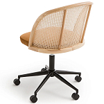 Офисное кресло из велюра и ротанга Eilwen Rattan Wicker Chair варинант исполнения - 3 | Loft Concept в Орле