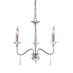 Люстра цвета никель с прозрачными стеклянными подвесками в форме капель Elstead Lighting варинант исполнения - 8 | Loft Concept в Орле