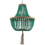 Люстра каплевидной формы украшенная зелеными круглыми бусинами Green Beads Chandelier варинант исполнения - 1 | Loft Concept в Орле