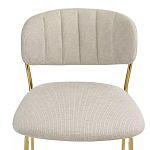 Стул барный широкой полукруглой спинкой на золотистых ножках Chair Smooth Shapes варинант исполнения - 4 | Loft Concept в Орле