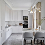 Люстра подвесная 3 лампы с прозрачными стеклянными шарами и золотыми деталями Giopato & Coombes варинант исполнения - 5 | Loft Concept в Орле