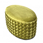 Пуф овальный плетеный оливкового цвета Pool Woven Velour варинант исполнения - 3 | Loft Concept в Орле
