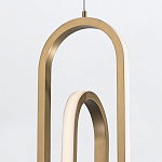 Подвесной светильник золотого цвета с двумя вытянутыми овальными рамками в форме скрепки Eurofase варинант исполнения - 4 | Loft Concept в Орле